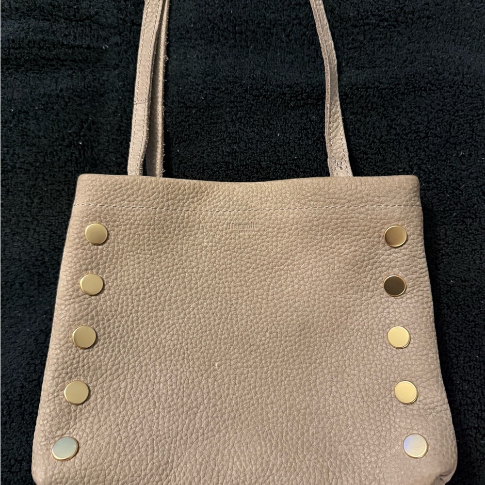Hammitt Taupe Shoulder Bag with Gold Accents